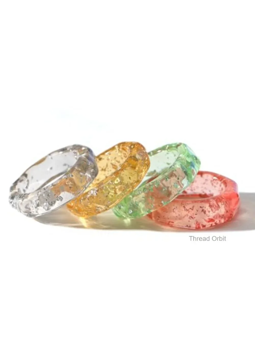 Resin Acrylic Knuckle Rings for Women, Chunky Trendy Stackable Jewelry,